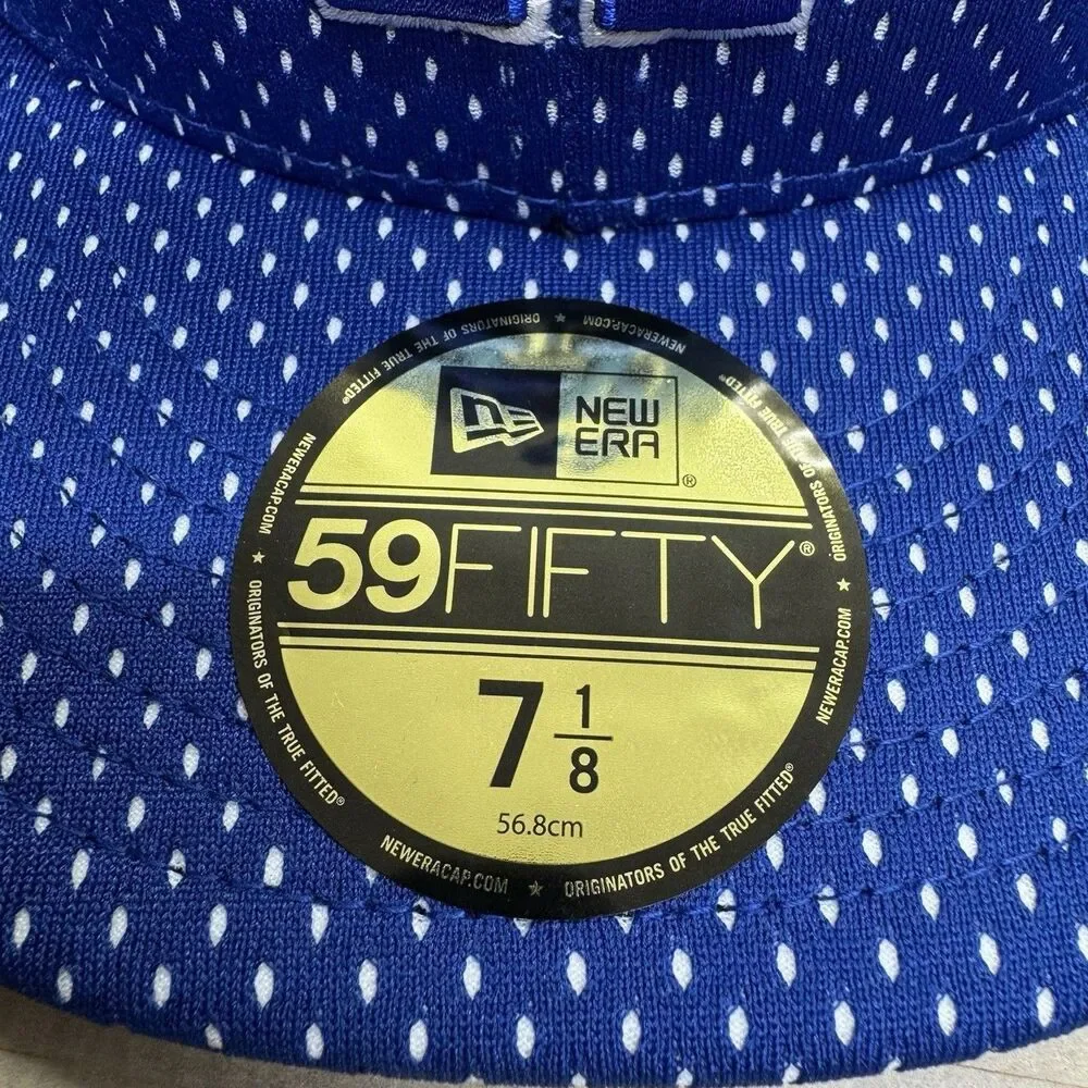 NEW Los Angeles Dodgers New Era 59Fifty Mesh Fitted Cap Hat Blue sz 7 1/8